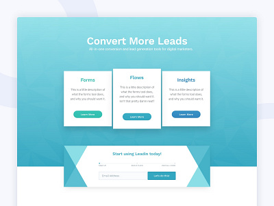 Conversion Widgets Landing Page Concept