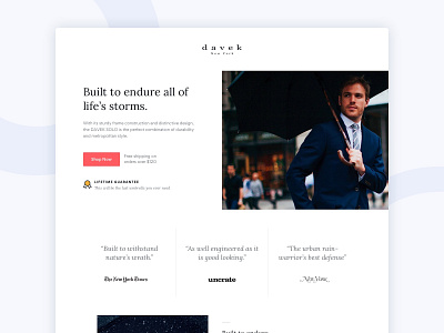 Umbrella eCommerce Landing Page Concept