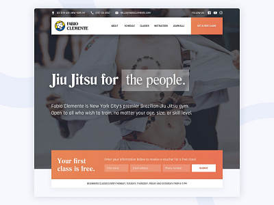 Brazilian Jiu Jitsu Homepage Concept branding design homepage jiu jitsu web web design