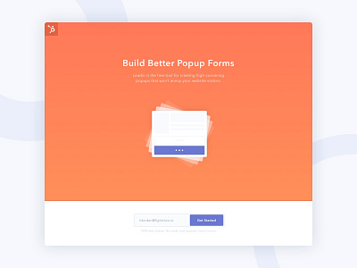 Popup Forms Landing Page design landing page popup web design