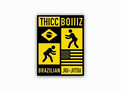 Thicc Boiiiz Brazilian Jiu Jitsu Patch bjj brazilian jiu jitsu illustration patch vector