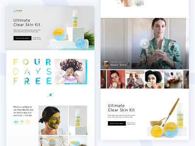 Skincare eCommerce Landing Page beauty cosmetics ecommerce landing page landing page design product page skin care web design
