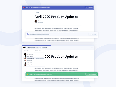 Document Read Status | UI Concept