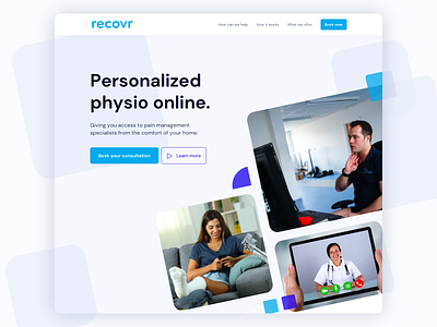 Online Physical Therapy | Homepage landing page landing page design medical physical therapy physio physiotherapy telehealth