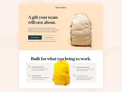 Backpack Landing Page