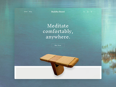 Buddha Board Product Homepage buddha ecommerce ecommerce design landing page landing page design meditation web design zen