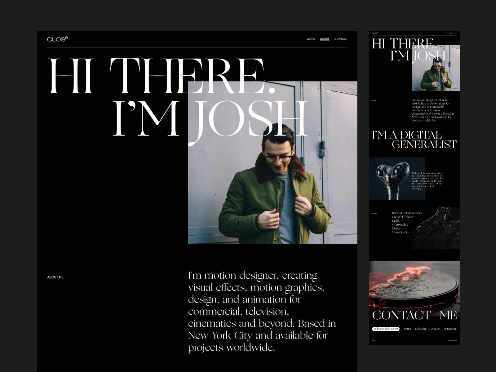 About me - portfolio page. by Iren Yakymenko on Dribbble