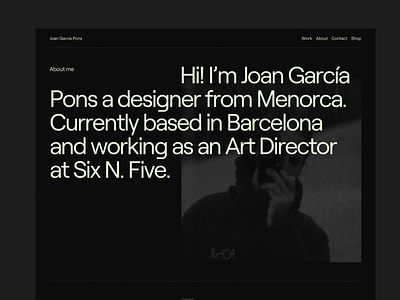 Joan García Pons - Personal Website design typography ui ux web