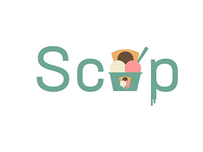 Scooop - Ice Cream Company Logo ice cream logo logo