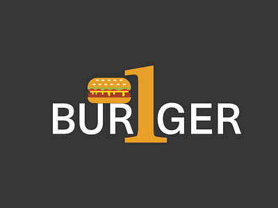 Burger Joint Logo - 1 Burger burgerlogo fast food logo logo