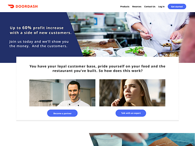 Landing Page - Doordash Merchant