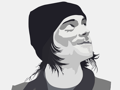 Kurt art illustration kurt cobain musician singer