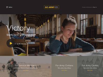 GO ARMY ED go army ed interaction design user centered design user experience visual design
