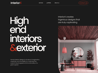 InteriorX - Interior Design Landing Page