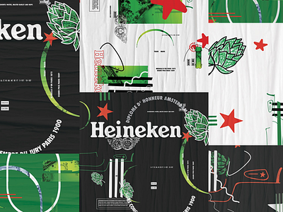 Heineken Exploration beer design experimental grids heineken illustration stars typography