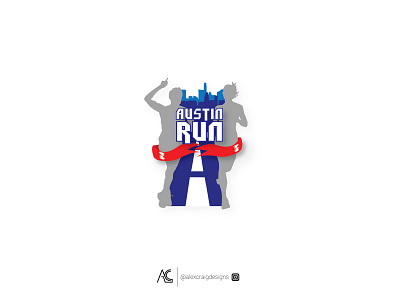 Austin Run brand branding design flat icon identity illustration illustrator logo