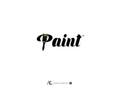 Paint™ app brand branding clean design icon illustrator lettering logo type typography