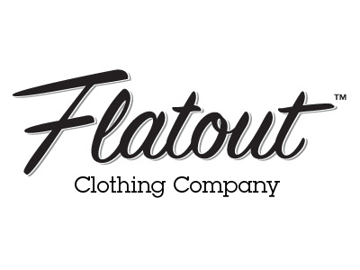 Flatout Clothing Type Logo clothing logo script type