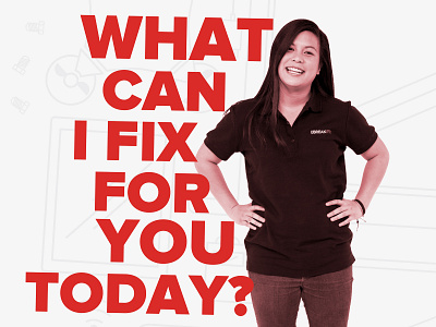 What can I fix for you today? design person photography poster