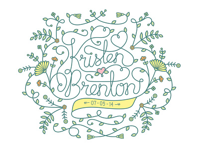 Wedding Invite brenton flowers invite kristen leaves script wedding