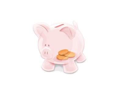 piggy bank icon illustration piggy bank