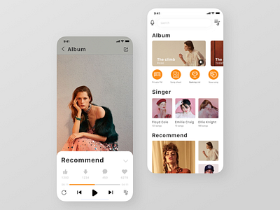 music page app ui ux 设计