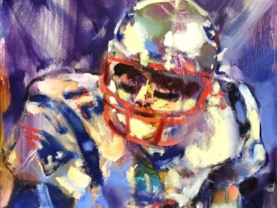 Tom Brady by Mark Gray new england patriots art football players sports art fine art sports paintings tom brady paintings tom brady