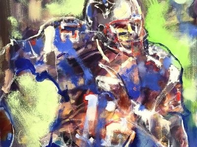 Tom Brady by Mark Gray art fine art football players new england patriots paintings sports superbowl art tom brady
