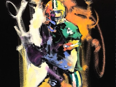 Brett Favre by Mark Gray brett favre paintings fine art football football players paintings sports sports art