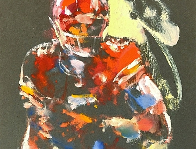 Patrick Mahomes by Mark Gray fine art football art football players paintings patrick mahomes sports sports art