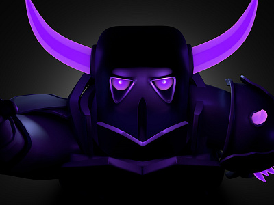 P.E.K.K.A of Clash Royale — C4D c4d character clash royale cool darkness evil game