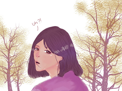 illustration <Korean Girl> aesthetic calm illustration kakaopage webtoon
