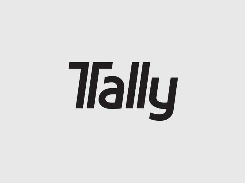Custom Tally Logotype by Jake Trahan on Dribbble