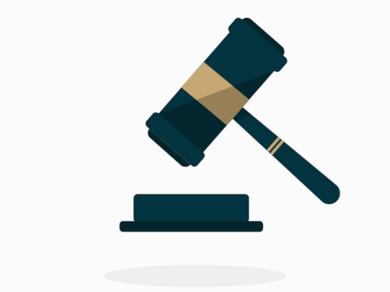 Gavel Animation aftereffects animated gif courthouse illustrator motiongraphics