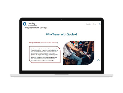Qooley: Why travel with Qooley? Page branding design illustrator travel ui userinterface ux web design
