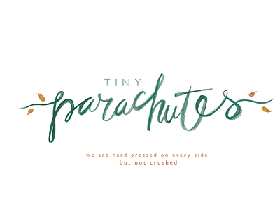Tiny Parachutes blog handlettering logo script