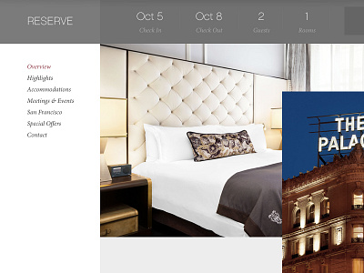 Palace Hotel, A Luxury Collection Hotel Website design digital hotel resort travel website wordpress