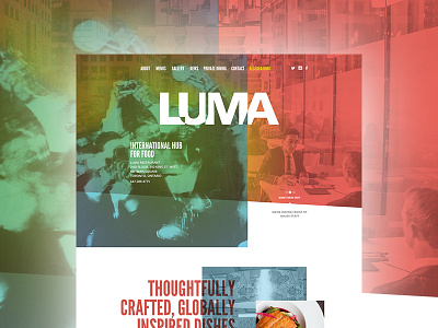 Luma Restaurant Website art direction digital responsive restaurant website wordpress