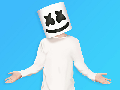 Marshmello drawing photoshop