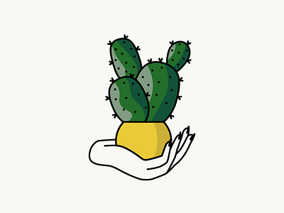 Plant Mamas cactus illustration line art logo plant succulent