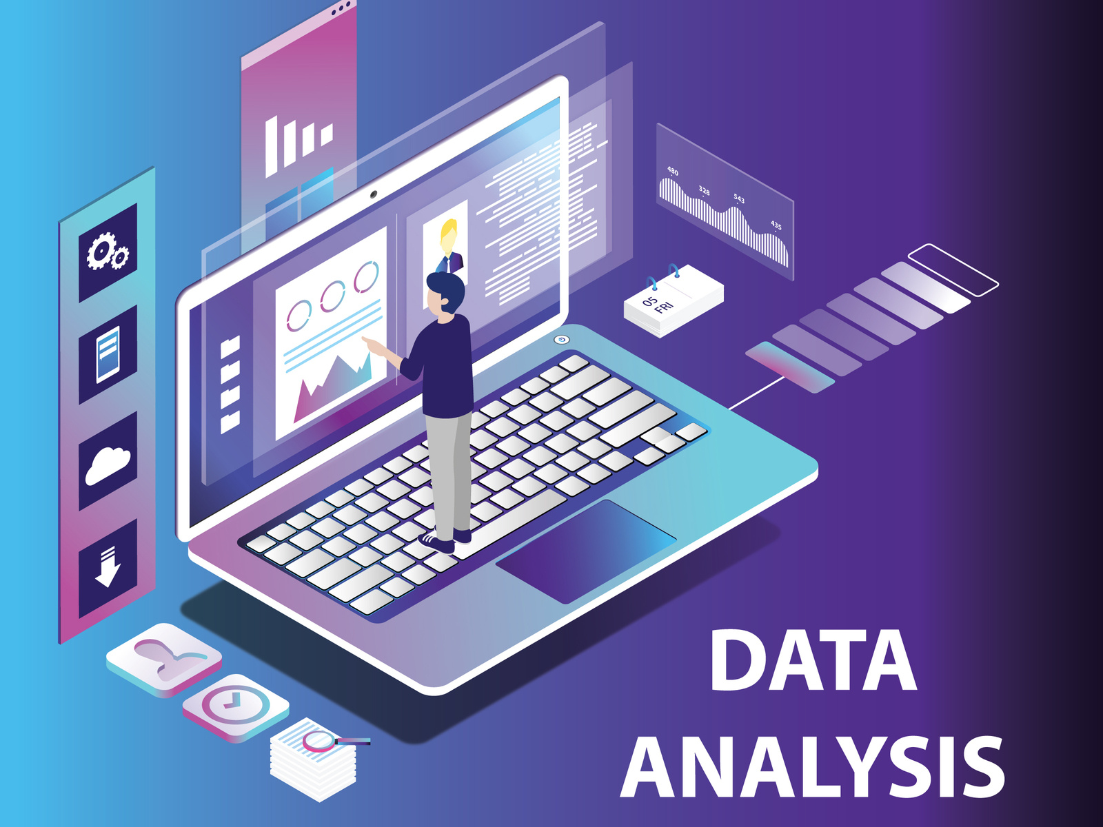 Isometric Artwork Concept of Data Analysis by IsoWorks on Dribbble