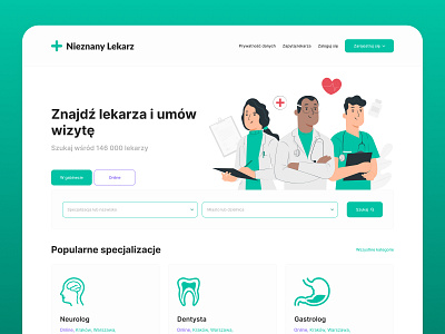 Znanylekarz.pl - redesign concept landing page poland stylo ui ux web website