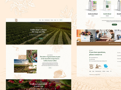 Coffea Farms coffee design farm farmer landing page poland stylo ui ux web web design website