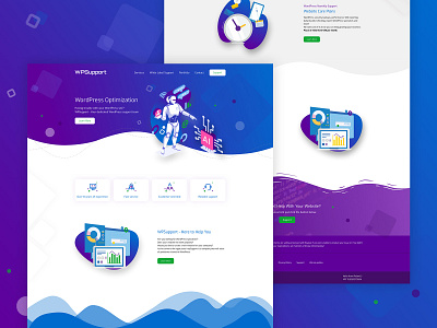 WPSupport - homepage design illustration poland stylo ui vector web website