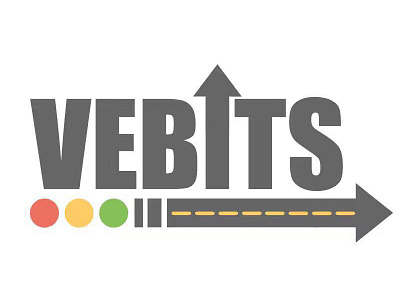 Vebits branding design flat logo