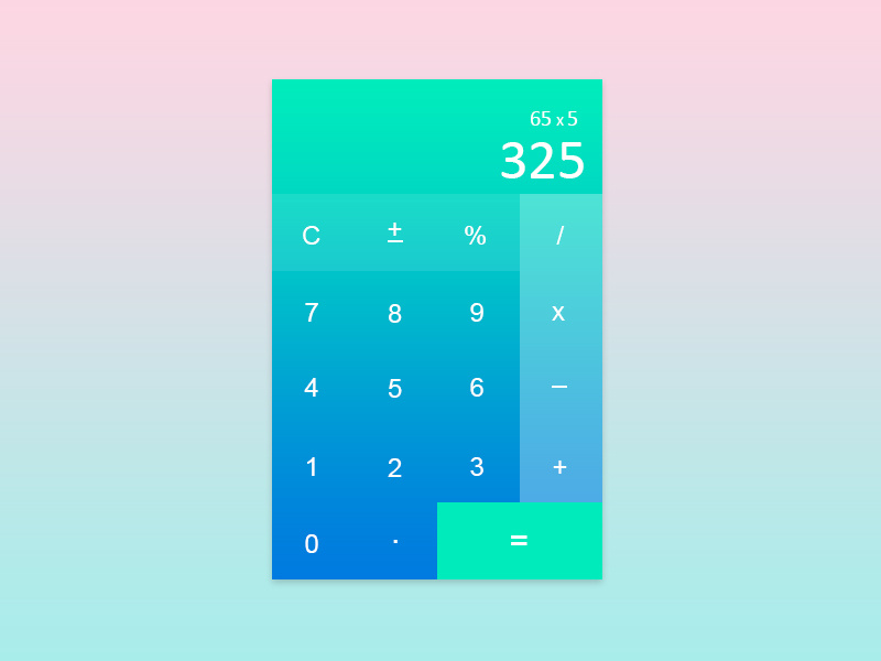 Calculator by Manisha Kambariya on Dribbble