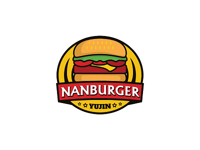 Logo Design burger logo burger shop design concept food logo logo logo design