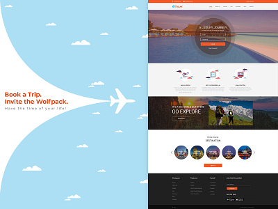 Website - Book a Trip marketing website ui ux design ui concept website website design