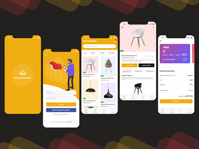 Furniture Mobile App ecommerce furniture app mobile app mobile app design ui ux design ui concept ux design