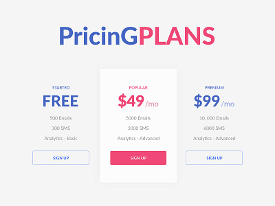 Pricing Plans design concept pricing page ui concept ui design website design